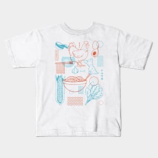 How To Do: Ramen Recipe Japanese Design Minimalist by Tobe Fonseca Kids T-Shirt